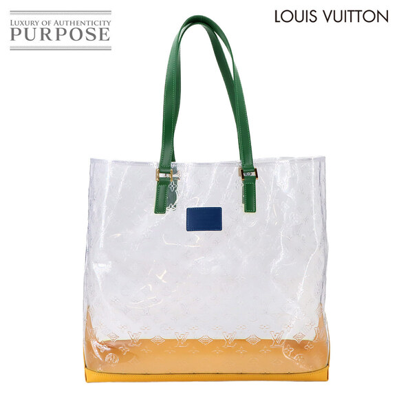 Louis Vuitton Handbags - Louis Vuitton Monogram Vinyl Cabas Brazil Tote Bag Clear Yellow Leather